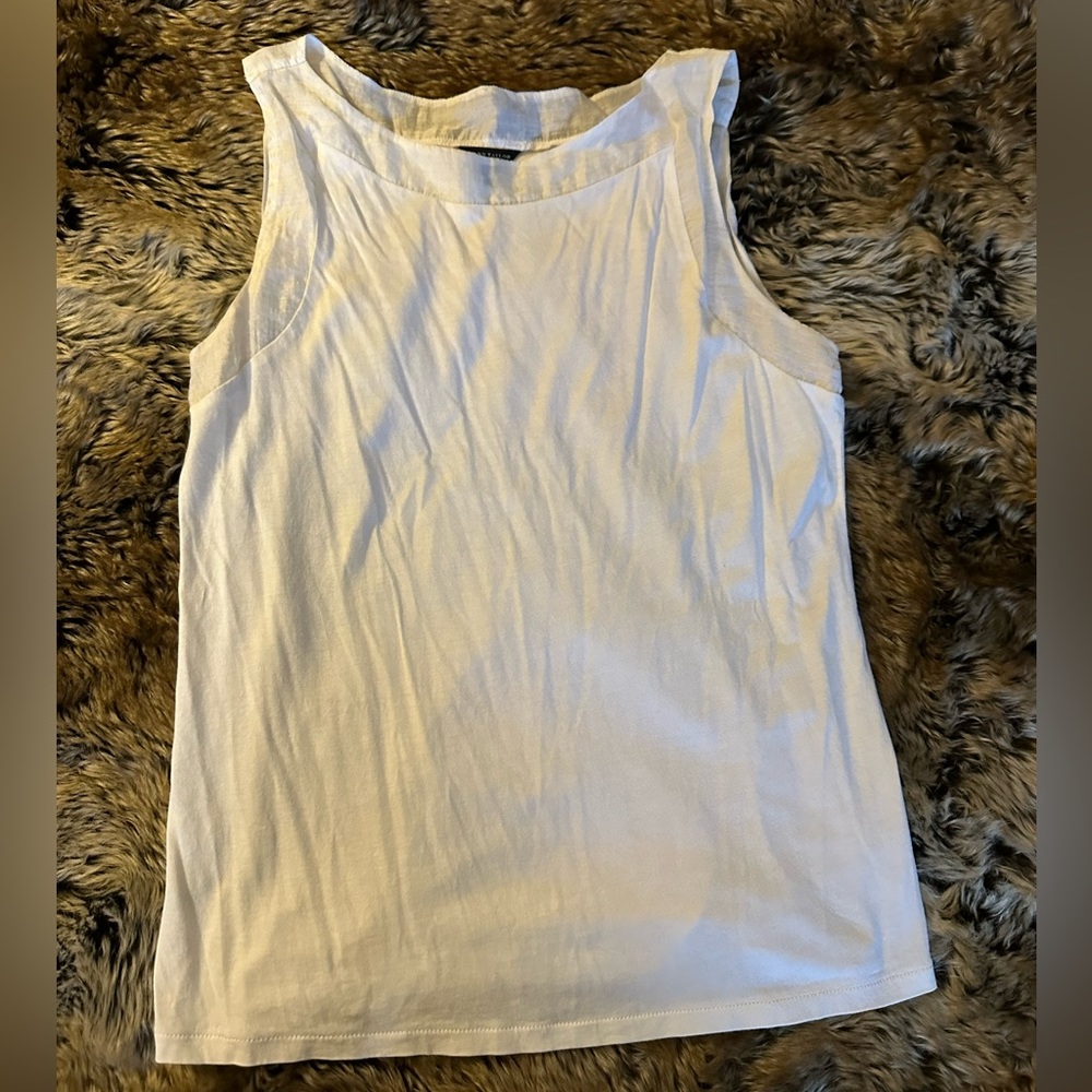 Ann Taylor White Shell Tank Top